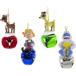 Roman 39114 St. Rudolph and Friends Jingle Buddies Set of 4, 3.2-inch Height, Multicolor