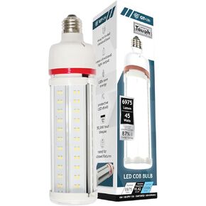 5200 Lumen LED Corn Cob Light Bulb, 40-watt, 300-watt Equivalent, Daylight 5000K Light Color, E26 Base, Energy Saving LED Light for Indoor Outdoor Garage Workshop Warehouse Home Use. 1-Pack
