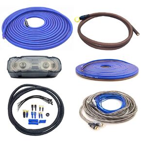 True 4 Gauge 100% Copper Amplifier Wiring Kit | 4 AWG (American Wire Guage) OFC | for Automotive Boat Car Audio Subwoofer Amp Install (incl Ground & Power Cable, RCA, Speaker, Remote Wires)