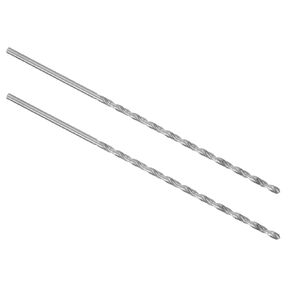 2PCS Twist Drill Bit - [4.2mm] High-Speed Steel Cobalt Round Shank Jobber Bit Set Silver Tone for Metal Wood Plastic Steel Use, 131mm / 5.16" Blade Length