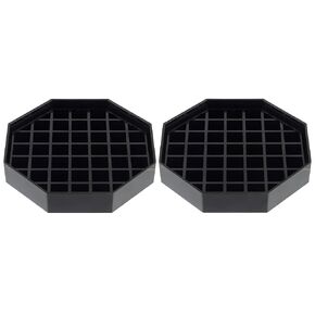 OCS Parts 4-Inch Coffee Countertop Drip Tray | 4-Pack | Spill Preventer Octagon Drip Tray with Removable Honeycomb Grate | Easy to Clean Dishwasher Safe