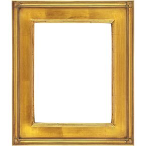 Creative Mark Plein Air Museum Collection De Stijl Open Back Art Frame - 8x10 Gold - Art Deco Style Wood Composition Hand-Leafed Museum-Quality Closed-Corner Picture Frame for Canvas Art