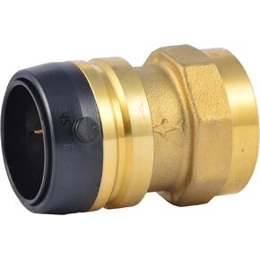 SharkBite 2 Inch FNPT Adapter, Push to Connect Brass Plumbing Fitting, PEX Pipe, Copper, CPVC, PE-RT, HDPE, UXL115450F