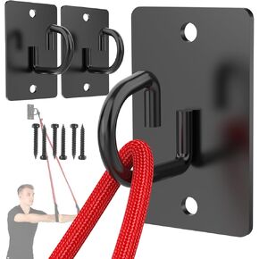 Resistance Band Wall Mount Anchor, Door Exercise Anchor for Strength Training/Weightlifting Bands/Fitness Exercise/Physical Therapy, Home Gym Resistance Band Hook Set - 3 Pcs - White