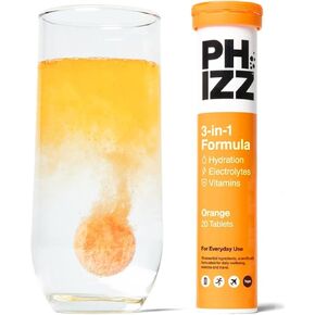 Phizz Electrolyte Multivitamin Rehydration Tablets - 19 Vitamins & Minerals, Energy Boost (Orange, 20 Tablets) in Saudi Arabia