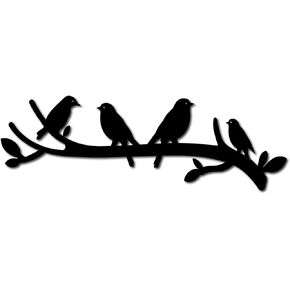 CREATCABIN 2Pcs Leaf Wooden Wall Art Decor Wood Sign Laser Cut Basswood Silhouette Decorative Hanging Sculpture Unfinished Olive Branch for Farmhouse Painting Crafts DIY Decoration Black 11.8x5.5 Inch