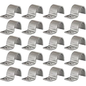 20 Pieces M10 Pipe Strap 304 Stainless Steel Single Hole Pipe Clamp EMT Pipe Strap One Hole Strap Pipe Strap One Hole Pipe Strap Pipe Clamp EMT Conduit Clamp for 9mm ~ 10mm Pipe Fixing