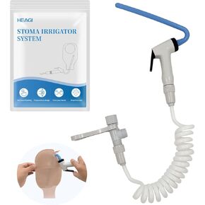 Colostomy Bags Cleaning Tool, Ostomy Bag Flusher for All Ostomy Bags, Colostomy Supplies, Can Be Mounted on Toilet Inlet or Tap（20 mm Diameter）