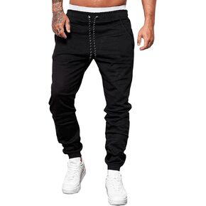 Milumia Men's Drawstring Waist Sweatpants Running Workout Solid Active Jogger Pants