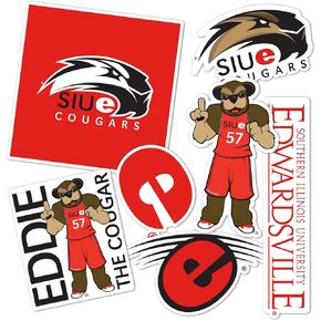 Desert Cactus Southern Illinois University Edwardsville SIUE Cougars Stickers Vinyl Decals Laptop Water Bottle Car Scrapbook 13.43x10.94 Sheet T2 (Type 2)