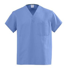 Medline M610NHTXL-CA AngelStat Unisex Reversible V-Neck Scrub Top with 2 Pockets, Sapphire, X-Large