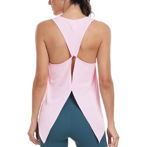 icyzone Racerback Workout Tank Tops for Women, Cool Feeling Loose Gym Athletic Yoga Exercise Running Sports Shirts