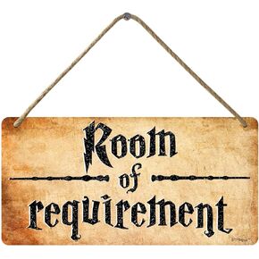 Room Of Requirement Wooden Hanging Sign Fantasy And Wizardry Theme Sign Funny Room Decor 6x12 Inch