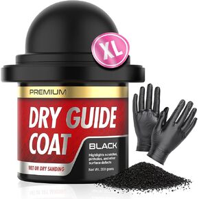 Black Powder Dry Guide Coat, Includes Black Latex Gloves - 200 grams