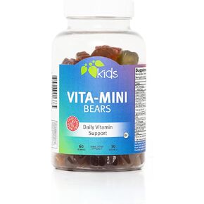 Mountain Meadow Herbs Vita-Mini Bears for Children | Multivitamin with Biotin, Folic & Pantothenic Acid, Iodin, Zinc | for Children’s Healthy Development | Fruit Gummies, 60 ct.