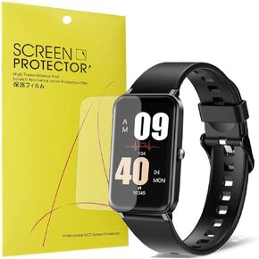 Compatible for DoSmarter Fitness Tracker Screen Protector, Lamshaw [6 Pack] Full Coverage TPU Clear Film Compatible with DoSmarter ZX18 1.57 Fitness Tracker /Yocuby 1.57 Smartwatch / HOOMOON ZX18 1.57/ANYTEC ZX18 (6 pack)