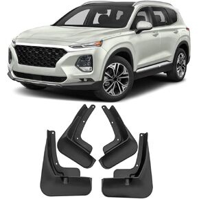4Pcs/Set Car SUV Mud Flaps Splash Guards Fender Mudguard for Hyundai Santa Fe 2019 2020 2021 2022 2023, (Not Fit for XL Models)