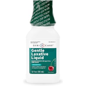 GeriCare Liquid Laxative for Constipation Relief - Maximum Strength Stool Softener with Magnesium Hydroxide, Fast Acting for Adults and Kids, Gentle on Stomach, Cherry Flavored, Stimulant Free (2)