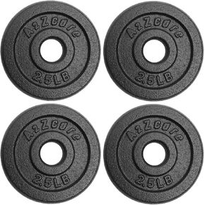 A2ZCARE 1 inch Weight Plates Set 1.25 lbs to 15 lbs, Standard Weight Plate, Cast Iron Weight Plate 1 inch, Dumbbell Plates, 1 inch Barbell Plates
