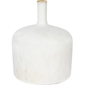 Creative Co-Op Small Cream Stoneware Reactive Glaze Finish (Each one Will Vary) Vases, White