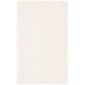 SAFAVIEH Natural Fiber Collection Area Rug - 5' x 8', Ivory, Handmade Wool & Jute, Ideal for High Traffic Areas in Living Room, Bedroom (NF487A)