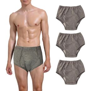 3 Packs Urine Incontinence Underwear for Men, Incontinence Panties for Severe Bladder Leakage Protection 500cc
