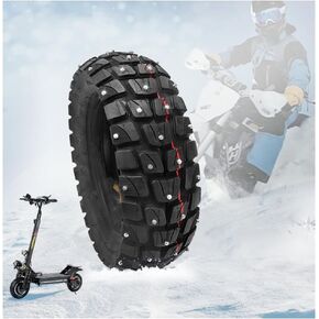 Electric snow scooter tire 255x80 Winter Snow Tyre & Inner Tube Set Electric Scooter Off Road Outer Tire Tires for 10 Inches Kugoo m4 Pro Zero 10X Kaabo Mantis Dualtron Segway in Bad Weather