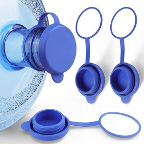 LASFFE 5 Gallon Water Jug Cap, Eco Friendly Primo Water Bottle Caps, Reusable Jug Cap, 5 Gallon Water Bottle Caps,5 Gallon Jug Cap Fits 55 mm Bottles-Pack of 3(Blue).