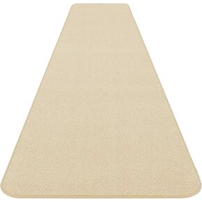 House, Home and More Skid-Resistant Carpet Runner - Ivory Cream - 4 Feet X 27 Inches