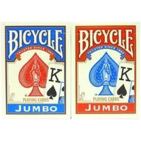 Bicycle Poker Size Jumbo Faces Standard Index Playing Cards, 4 Piece
