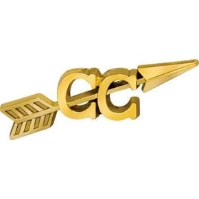 Crown Awards Cross Country Chenille Pin, Gold Cross Country Running Award Pins Prime