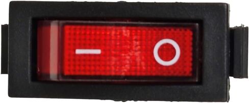 ZE-235L Red Illuminated Rocker Switch ON-OFF Compatible with Zing Ear Compatible wtih Canal RH Series Compatible wtih Defond DRH 1215 3 Prong 15A 250VAC 20A 125VAC Lighted SPST Snap-in in Saudi Arabia