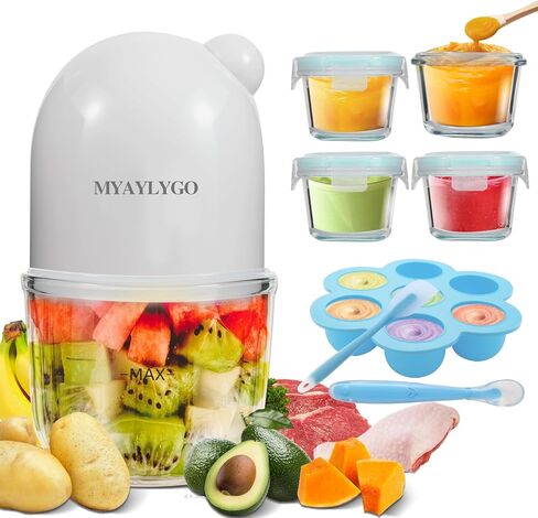 Baby Food Processor, MYAYLYGO Baby Food Maker Gift for Baby Food, Meat, Vegetable, Fruit, Baby Food Blender for Newborn Shower Gifts for Homemade Food&Purees in Kuwait