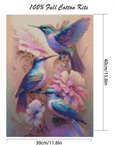 MjhRcll Starry Sky Stamped Cross Stitch Kits, DIY Starry Night Cross Stitch Ornament Kits for Adults Beginners,Colorful Counted Embroidery Needlepoint Kits Home Decor 12x16inch in Saudi Arabia