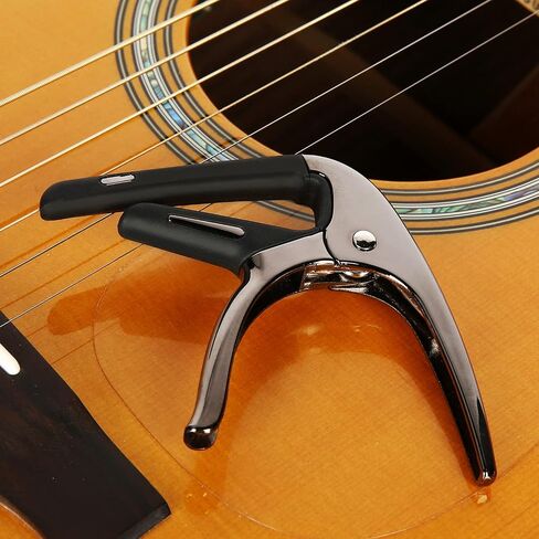 Guitar Capo for Acoustic Guitar 6 String, Electric Guitar, and Ukulele - Simple Design Solidly Made Guitar Accessories & Capos for Guitar Players and Learners in Saudi Arabia
