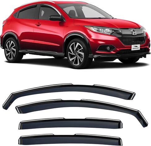 Voron Glass in-Channel Extra Durable Rain Guards for Toyota RAV4 2019-2024, Window Deflectors, Vent Window Visors, 4 Pieces - 200555 Black in Saudi Arabia