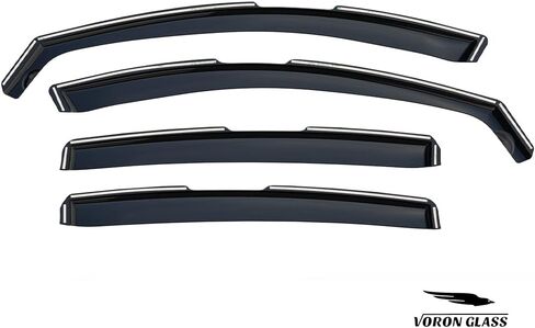 Voron Glass in-Channel Extra Durable Rain Guards for Toyota RAV4 2019-2024, Window Deflectors, Vent Window Visors, 4 Pieces - 200555 Black in Saudi Arabia