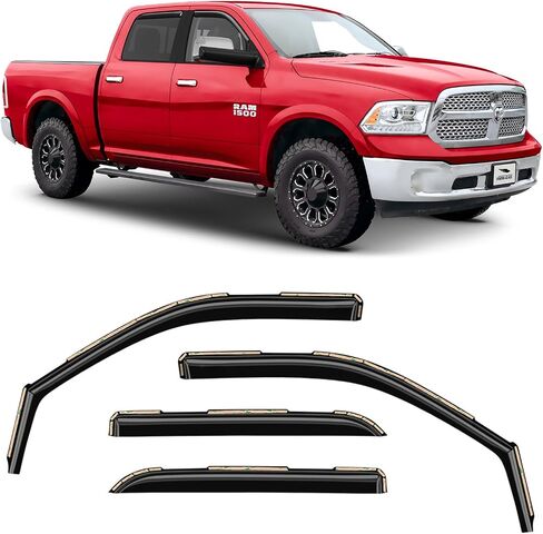 Voron Glass in-Channel Extra Durable Rain Guards for Toyota RAV4 2019-2024, Window Deflectors, Vent Window Visors, 4 Pieces - 200555 Black in Saudi Arabia