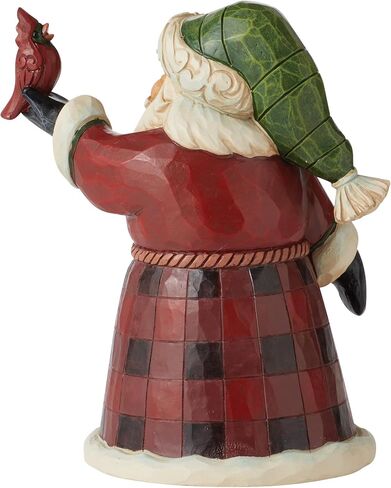 Enesco Jim Shore Heartwood Creek Buffalo Plaid Santa Pint-Sized Figurine, 5 Inch, Multicolor in Saudi Arabia