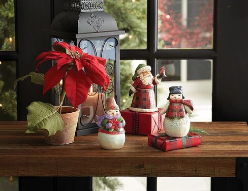 Enesco Jim Shore Heartwood Creek Buffalo Plaid Santa Pint-Sized Figurine, 5 Inch, Multicolor in Saudi Arabia