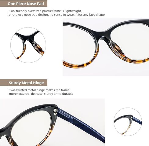 MMOWW Oversized Square Reading Glasses Fashion Cute Blue Light Blocking Computer Readers for Women 3 Pack in Kuwait
