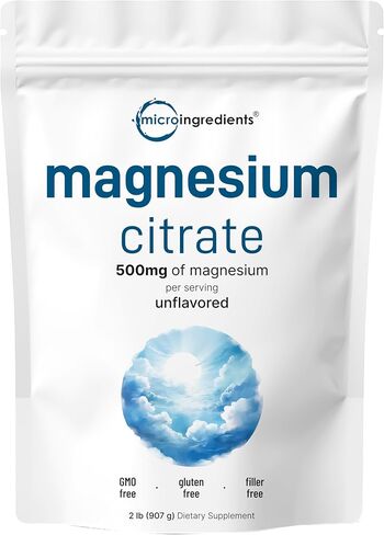 MiracleMag Magnesium Supplement, 2lbs | Sweet Raspberry Lemon Flavor Drink Mix | Easily Absorbed Ionic Citrate Form | Calm & Relaxation Mineral Support | Non-GMO, Vegan, Sugar Free in Saudi Arabia