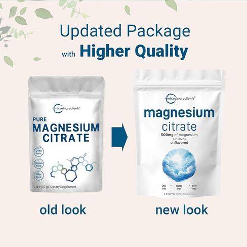 MiracleMag Magnesium Supplement, 2lbs | Sweet Raspberry Lemon Flavor Drink Mix | Easily Absorbed Ionic Citrate Form | Calm & Relaxation Mineral Support | Non-GMO, Vegan, Sugar Free in Saudi Arabia
