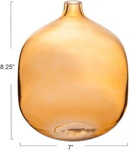 مزهرية زجاجية من بلومنجفيل، مقاس 7.0 بوصة طول × 7.0 بوصة عرض × 8.3 بوصة ارتفاع، أزرق in Kuwait