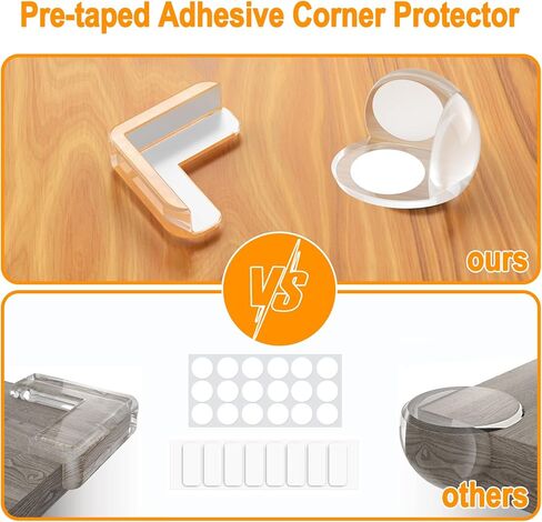 Corner Protector Baby Proof,E-PRONSE Upgraded Airbag T-Shaped Table Corner Protectors, Strong Sticky Clear Corner Protectors for Furniture 8Pcs in Saudi Arabia