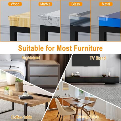 Corner Protector Baby Proof,E-PRONSE Upgraded Airbag T-Shaped Table Corner Protectors, Strong Sticky Clear Corner Protectors for Furniture 8Pcs in Saudi Arabia