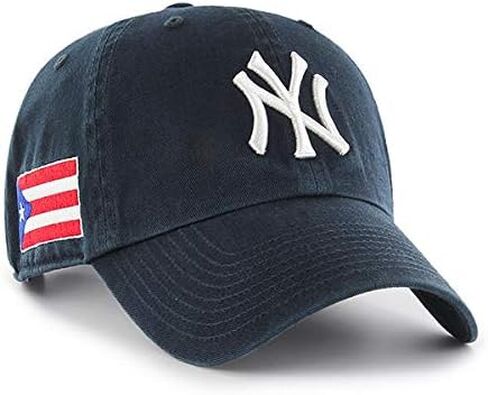 '47 New York Yankees Clean Up Dad Hat Cap Strapback Navy/Puerto Rico PR Flag in Saudi Arabia
