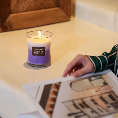 HomeLights 3-Layer Candles for Home Scented, 21.52 OZ Natural Soy Wax Scented Candles Burns Up to 100 Hours, Large Jar, Apple Cinnamon in Saudi Arabia
