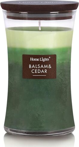 HomeLights 3-Layer Candles for Home Scented, 21.52 OZ Natural Soy Wax Scented Candles Burns Up to 100 Hours, Large Jar, Apple Cinnamon in Saudi Arabia