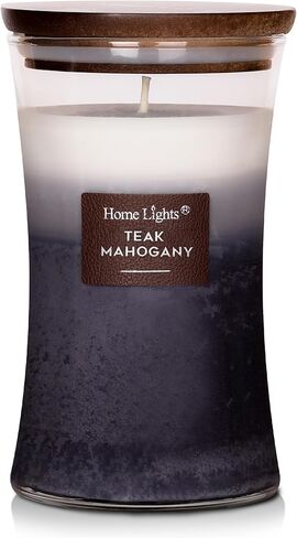 HomeLights شموع من 3 طبقات معطرة للمنزل، 21.52 أونصة شموع معطرة بشمع الصويا الطبيعي تحرق حتى 100 ساعة، جرة كبيرة، قرفة التفاح in Kuwait